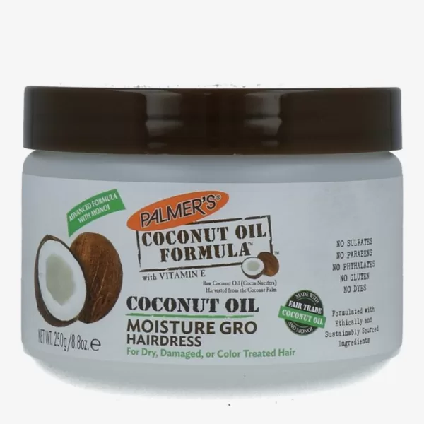 Palmers Coconut Oil Hairdress 250g - Moisturizing Pomade mit Kokosöl, Olijfolie, Lanoline & Vitamine E für Glanz & Zachtheid