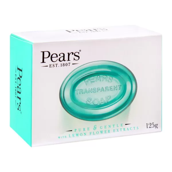 Pears Transparent Lemon Extract Oil Clear Soap 125g - 6 Stück | Erfrischende, reinigende Seife mit Zitronenextrakt für strahlende Haut