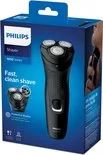 Philips 1000 Series Elektrisch Scheerapparaat - Roterend, Nat/Droog, PowerCut Mesjes, 3 Scheerkoppen, Oplaadbaar, Ergonomisch, Zwart