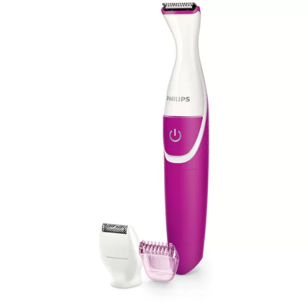 Philips BikiniGenie BRT381/15 - Roze/wit Bikinitrimmer voor Nat en Droog Gebruik, Inclusief Trimkam en Reinigingsborsteltje