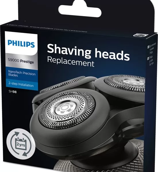 Philips S9000 Prestige SH98/70 Scheerhoofden - Vervangend Scheerhoofd voor Nauwkeurige Scheerervaring, Geschikt voor Prestige 9000-Serie