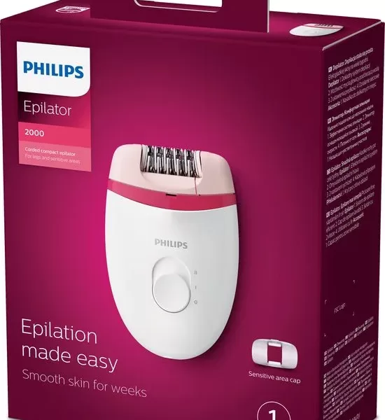 Philips Satinelle Essential BRE235/00 Epilator - 2 Snelheden, Ergonomisch, Afspoelbaar Hoofd, Inclusief Sensitive Cap voor Gladde Benen