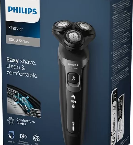 Philips Shaver Series 5000 - Elektrisch Scheerapparaat voor Nat en Droog Scheren, Flexibel Scheerhoofd, Ergonomische Grip, Eenvoudig Schoonmaken