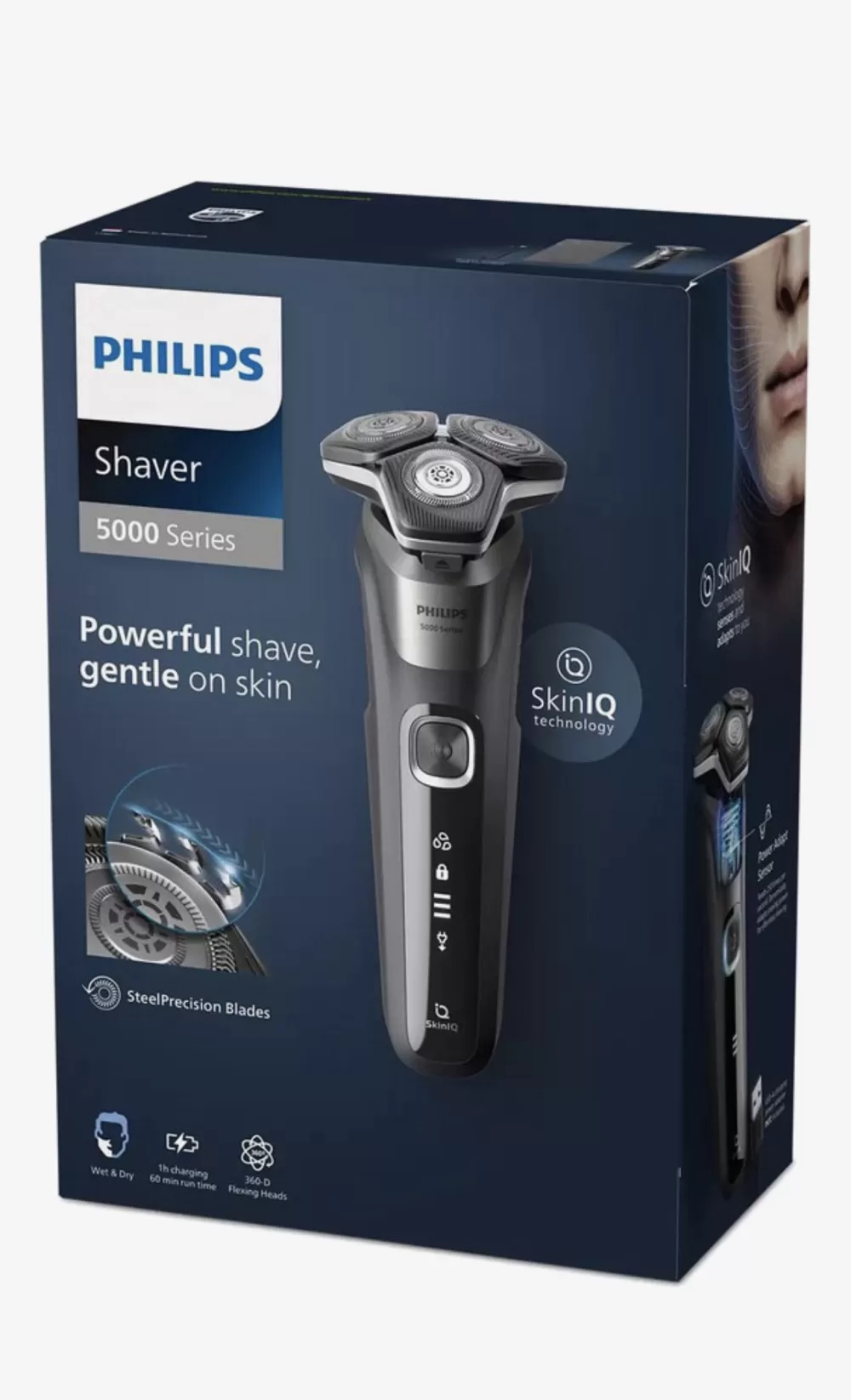 Philips SHAVER Series 5000 S5887/10 Roterend Scheerapparaat met SkinIQ Technologie - Krachtig & Huidvriendelijk Trimmer in Grijs