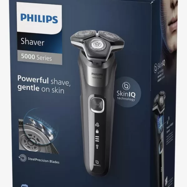 Philips SHAVER Series 5000 S5887/10 Roterend Scheerapparaat met SkinIQ Technologie - Krachtig & Huidvriendelijk Trimmer in Grijs