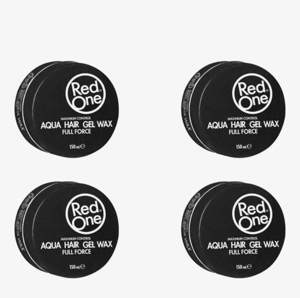 Red One Aqua Hair Gel Wax Black – 4x150ml Vorteilspackung für starken Halt & fruchtigen Duft – Perfekt für stylisches Haar!