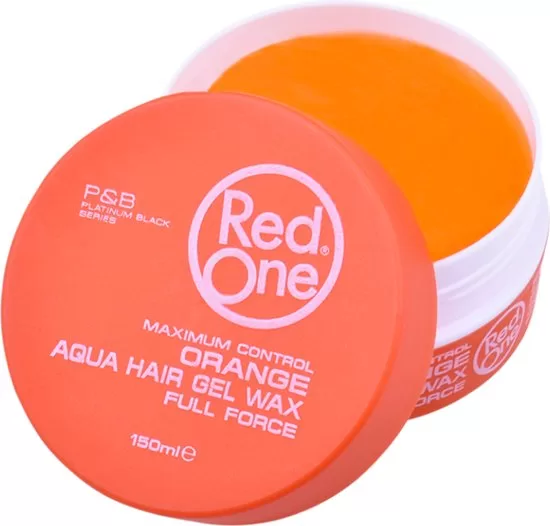 Red One AQUA WAX Orange 150ML - Vitamine-rijk Haarstylingproduct voor Glans en Langdurige Behoud, Voorkomt Vervetting - 1 PACK