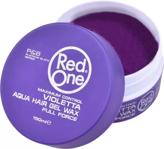 Red One AQUA WAX Violette - 150 ML Haarwax mit Vitaminen, Langdurige Hold & Glans, Voorkomt Vervetting, Perfect voor Haarstyling