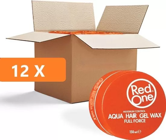 Red One Hair Wax Orange - Voordeelverpakking 12 Stuks | Flexibele Styling, Glanzend, Gemakkelijk Uit te Kammen, Perfect voor Alle Haartypes