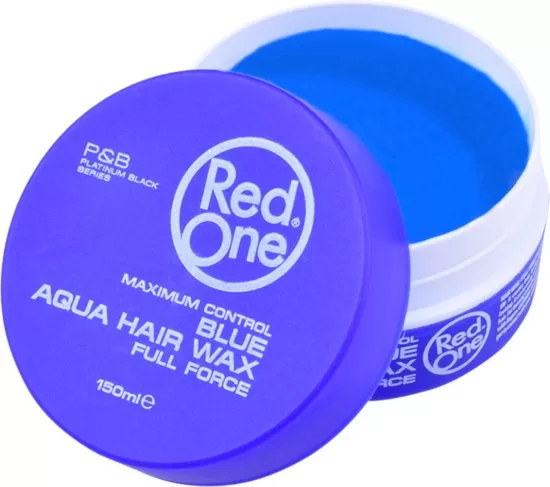 Red One Wax 1-Pack Blue Aqua 150 ml – Haargel für starken Halt und Glanz, ideal für kreatives Hairstyling, 150 ml