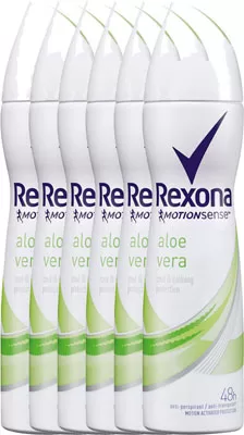 Rexona Deospray für Frauen mit Aloe Vera, 6x150ml – Lang anhaltender Schutz & Frische, Hautfreundlich, Ideal für täglichen Gebrauch