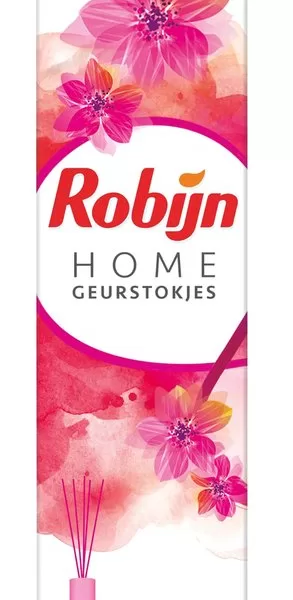 Robijn Geurstokje Pink Sensation 45 ml - Bloemengeur voor woonkamer, slaapkamer & badkamer - Natuurlijke rotanstokjes, stijlvol design