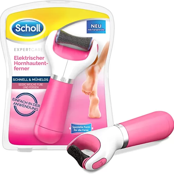 SCHOLL EXPERTCARE Elektrische Eeltverwijderaar - Hielroller voor Zijdezachte Voeten, Batterijbediening, Veiligheidsstopfunctie, 90 min Gebruik