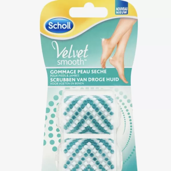 Scholl Velvet Smooth Dry Skin Scrub - 2 Rollers für elektrische rasp, verwijdert droge huid, voor stralende voeten, vervang elke 3 maanden