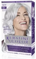 Schwarzkopf Keratine Color S01 Puur Zilvergrijs - Permanente Zilverkleuring für Grays, 1 Stück, 3-Fasen Pflege, 80% weniger Haarbruch