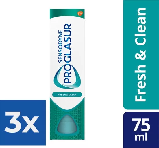 Sensodyne Proglasur Tandpasta Multi-Action 75ml – Voordeelverpakking 3 Stuks, Bescherming tegen Tanderosie, Versterkt Tandglazuur