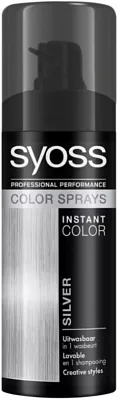 Syoss Color Spray Silver - Ammoniakfrei, Wasserfest, Sofortige Farbe für Haarsprünge, 25 Anwendungen, Einfache Anwendung, Professionelle Ergebnisse