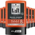 Taft MAXX Power Haargel x 5 - 24h MAXXimale Hold, Hold Level 8, Restlos, Voordeelverpakking für starkes Styling!