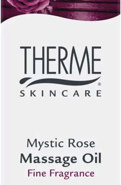 Therme Mystic Rose Massage Olie 125 ml - Vegan, verzorgend, zijdezacht huidgevoel, intense geur van roos, lychee & cacao