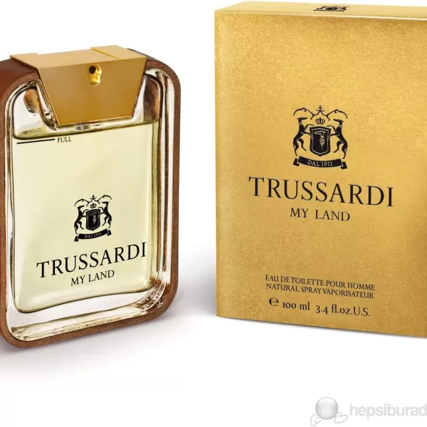 Trussardi My Land Eau de Toilette 100 ml - Houtachtige Fougere Geur met Mandarijn, Lavendel & Leer - Elegante Italiaanse Parfum