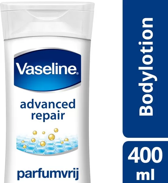 Vaseline Advanced Repair Bodylotion 400 ml - Intensieve Hydratatie voor Droge en Gevoelige Huid, Snel Intrekkend, Zonder Parfum