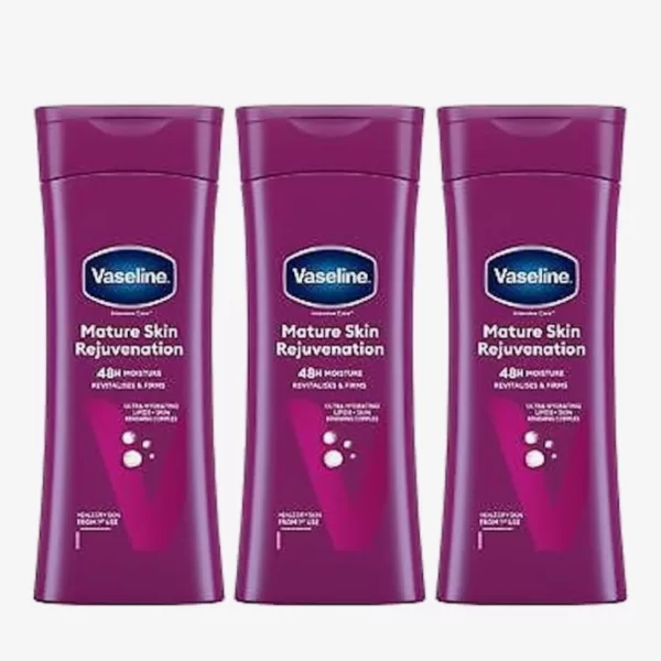 Vaseline Lotion Mature Skin - 3x400ml Voordeelverpakking - Intensief Voedend, Langdurige Hydratatie met Glycerine en Jelly Microdruppels