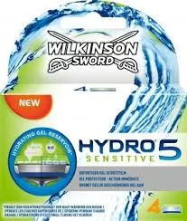 Wilkinson Hydro 5 Sensitive Rasierer – 4 Stück, Hautfreundliche Klingen für sanfte Rasur, Ideal für empfindliche Haut