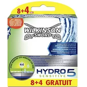 Wilkinson Sword Hydro 5 Sensitive Scheermesjes – 12 Stuks, Beschermende Blades, Minder Irritatie, Geschikt voor Alle Hydro Houders