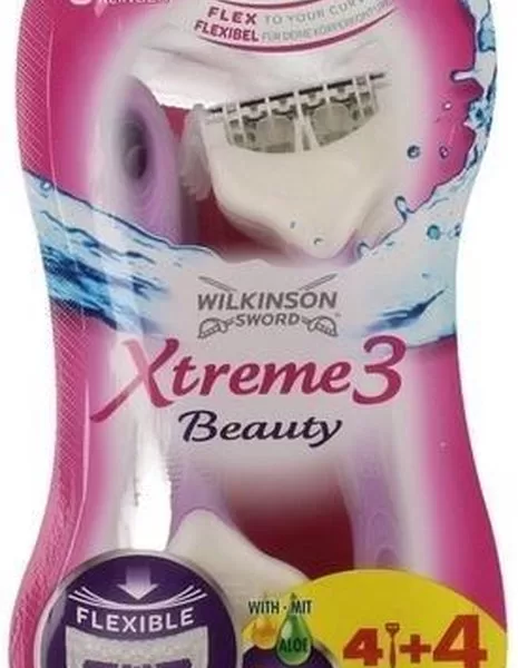 Wilkinson Xtreme3 Beauty Wegwerfscheermesser X3 - Sanftes Rasieren, 3 Klingen, Hautfreundlich, Ideal für Frauen, 6 Stück