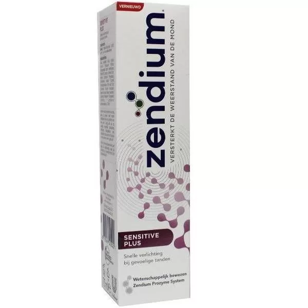 Zendium Sensitive Zahnpasta 75 ml - Sanfte Pflege für empfindliche Zähne, Kariesprophylaxe, natürliche Inhaltsstoffe, ohne SLS