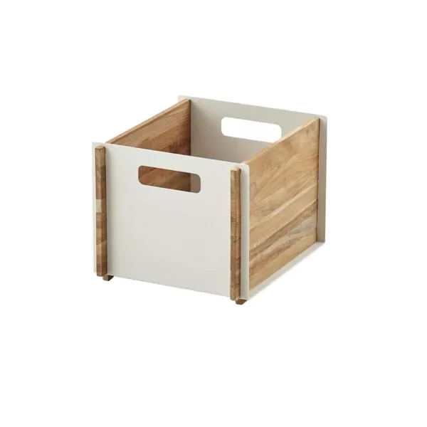 Cane-line Box Aufbewahrungsbox aus Teakholz & Aluminium – witterungs- und wasserdicht, in Weiß – ideal für Innen & Außen, vielseitig einsetzbar