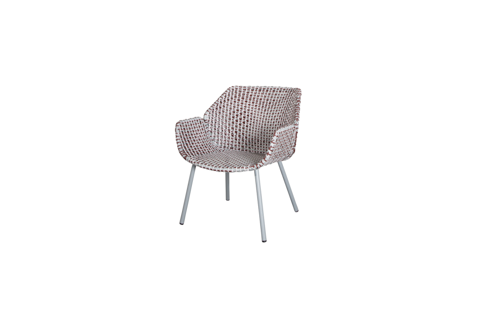 Cane-line Vibe | Loungesessel | Light Grey/Bordeaux/Dusty Rose