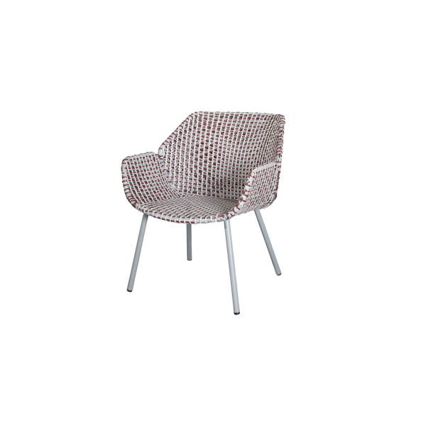Cane-line Vibe | Loungesessel | Light Grey/Bordeaux/Dusty Rose