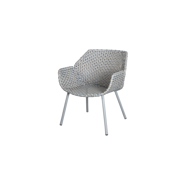 Cane-line Vibe Loungesessel - Wetterfest, Modern, Hellgrau/Grau/Taupe, 70x66x78 cm, Pflegeleicht, Ideal für Outdoor & Indoor