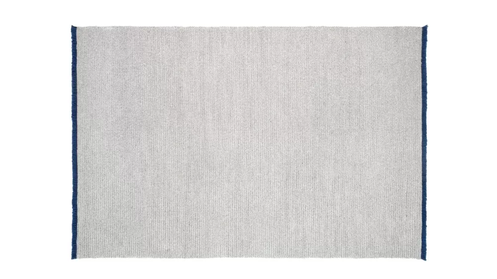 Kartell K-Lim Teppich 240x170 cm Grau mit Blauem Rand – Moderner Wohnaccessoire für stilvolle Innenräume
