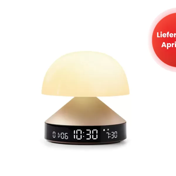 LEXON Mina Sunrise Wecker mit Sonnenaufgangssimulation, 5 Melodien, 9 LED-Farben, Touch-Steuerung, elegantes Design, VA-LCD-Display