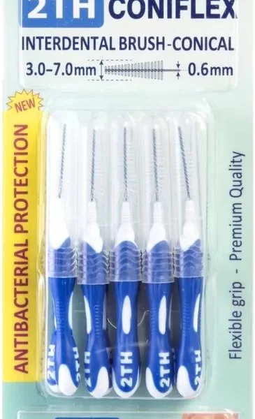 2TH Coniflex Conische Ragers 3-7mm - Set van 10 met Flexibel Handvat voor Efficiënte Tandreiniging - Hoogwaardige Kwaliteit