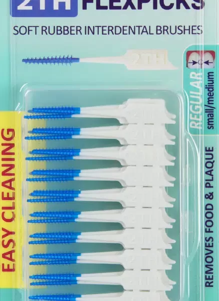 2TH Flexpicks Rubber Tandenstokers (50 st) - Klinisch Bewezen, Vermindert Gingivitis, Inclusief Hygiënisch Etui - Perfect voor Thuis en Onderweg