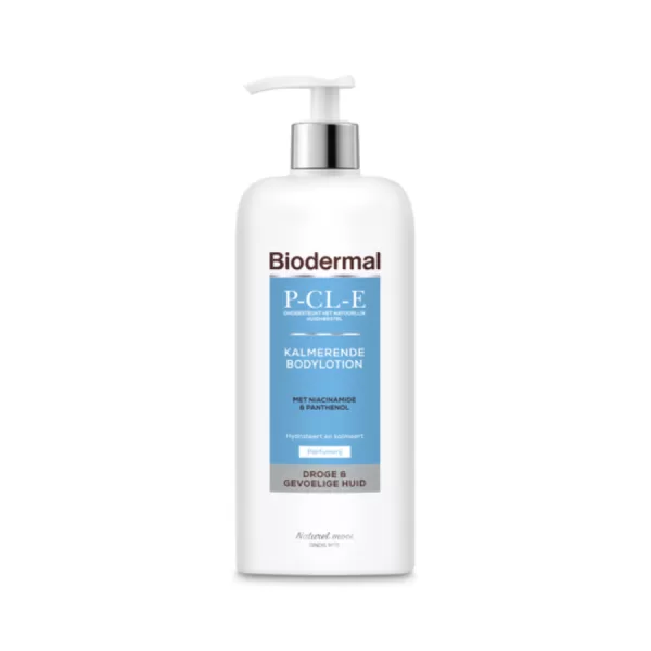 Biodermal P-CL-E Kalmerende Bodylotion 400ml - Voor Droge & Gevoelige Huid - Met Niacinamide - Parfumvrij - Intensieve Hydratatie
