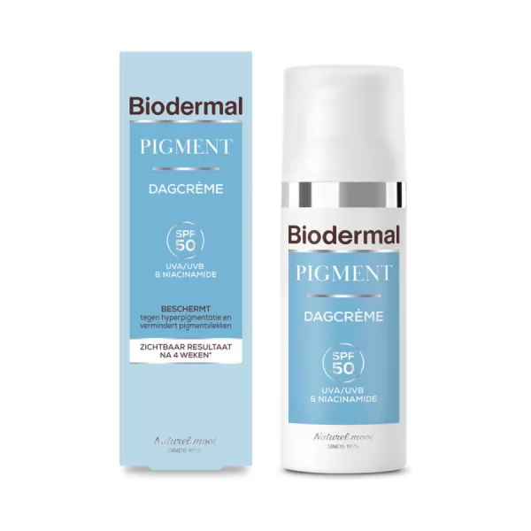 Biodermal Pigment Dagcrème SPF 50 - Vermindert Hyperpigmentatie, Pigmentvlekken, 50 ml - Hydrateert en Verbeterd Huidtextuur