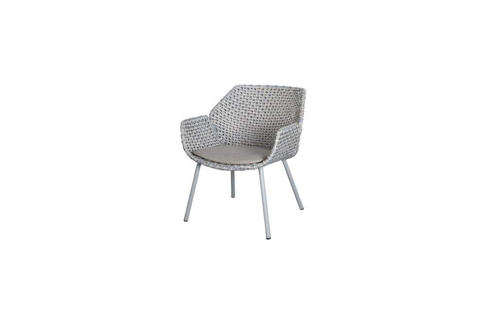Cane-line Vibe | Loungesessel | Light Grey/Grey/Taupe, Kissen Taupe
