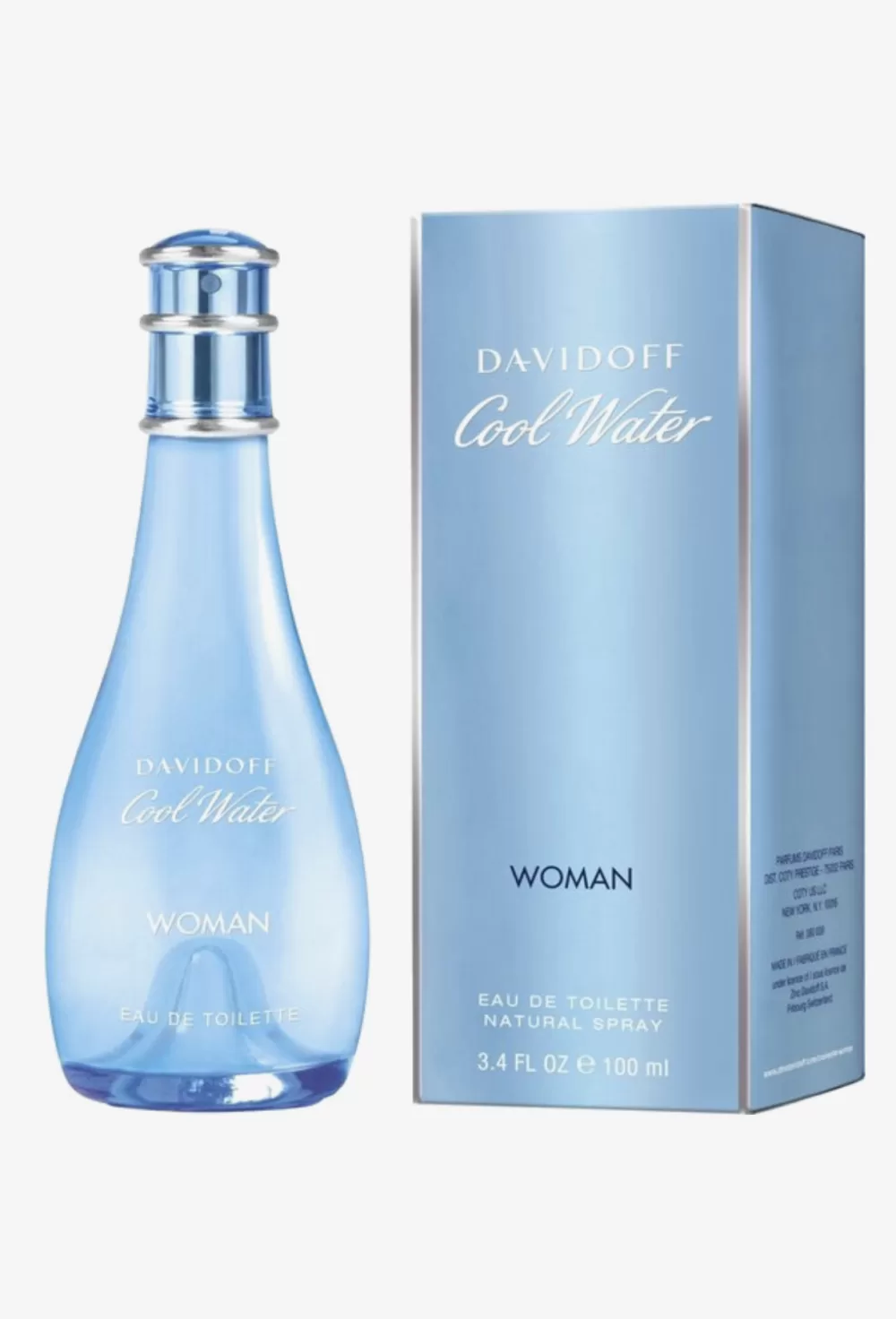 Davidoff Cool Water Eau de Toilette 100 ml - Fruitige & Florale Damesparfum met Zwarte Bessen, Ananas & Waterlelie - Verkwikkende Geur