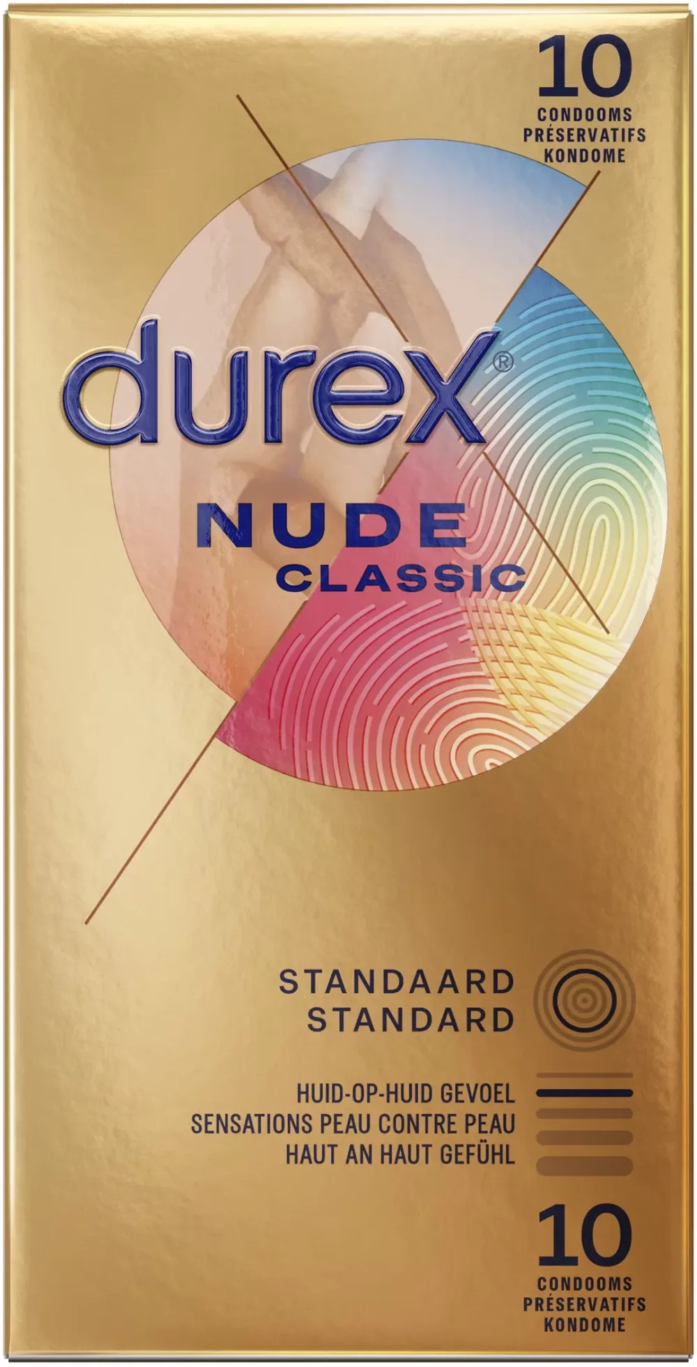 Durex Nude XL Condooms - 10 Stuks - Ultradun, 56 mm, Siliconen Glijmiddel, Elektronisch Getest voor Veiligheid