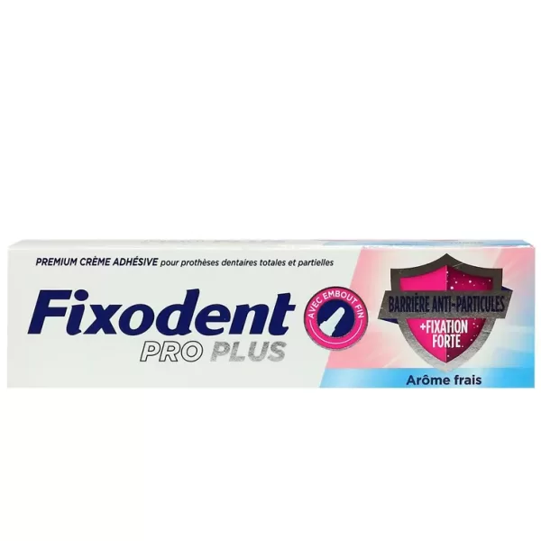 Fixodent Pro Plus Kleefpasta met Voedselschild - 40g (6 stuks) - Sterke Fixatie, Frisse Adem, Antibacterieel, Geschikt voor Kunstgebit