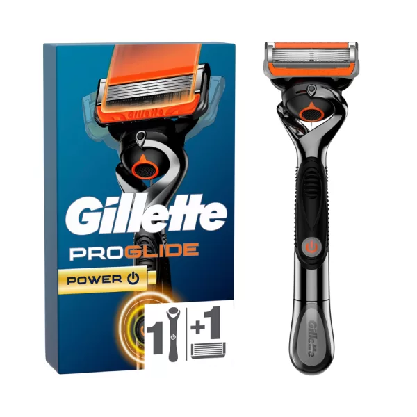 Gillette ProGlide Power Scheersysteem voor Mannen - 5 Mesjes, FlexBall Technologie, Micropulsen, Precisietrimmer voor Comfortabel Scheren