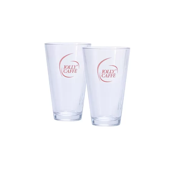 JOLLY Caffé Latte Macchiato Gläser - 2 Stück - Hochwertiges, spülmaschinenfestes Glas mit Eierboden für perfekten Genuss