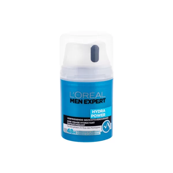 L'Oréal Men Expert Hydra Power Gezichtscrème - 50 ml - Hydraterende Gel voor Droge Huid - Verfrissend & Intensieve Hydratatie