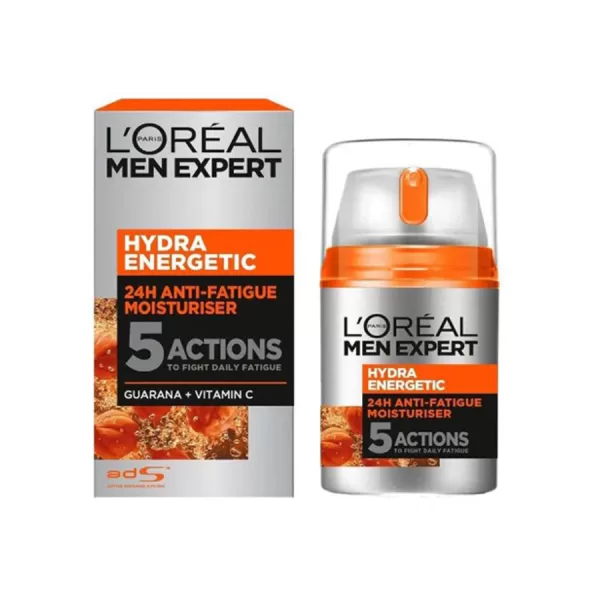 L'Oréal Paris Men Expert Hydra Energetic 6x50ml - Hydratisierende Tagescreme für Männer, belebend & erfrischend, für strahlende Haut