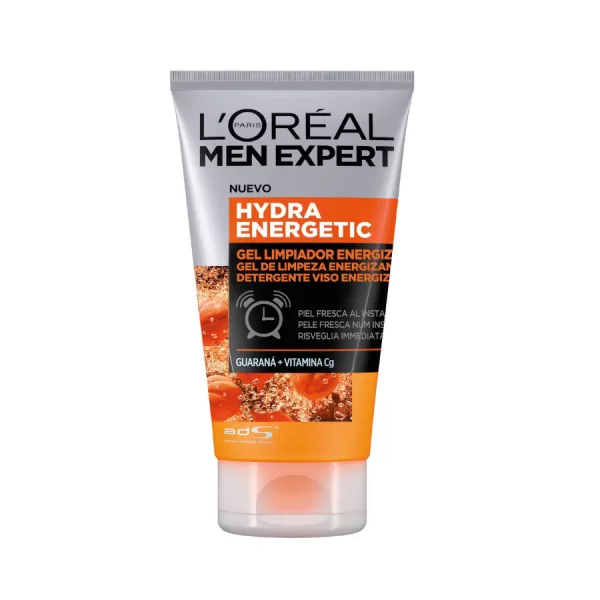 L’Oréal Paris Men Expert Hydra Energetic Face Wash 100 ml - Reinigingsgel voor Droge Huid - Verfrissend & Kalmerend (x6)