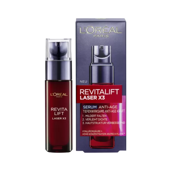 L'Oréal Paris Revitalift Laser X3 Serum 30ml - Anti-Aging, Rimpelvermindering, Huidversteviging, Voor Vrouwen 40+